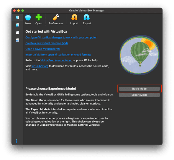 virtualbox-basic-mode